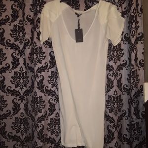 Off White Sheer Midi Dress